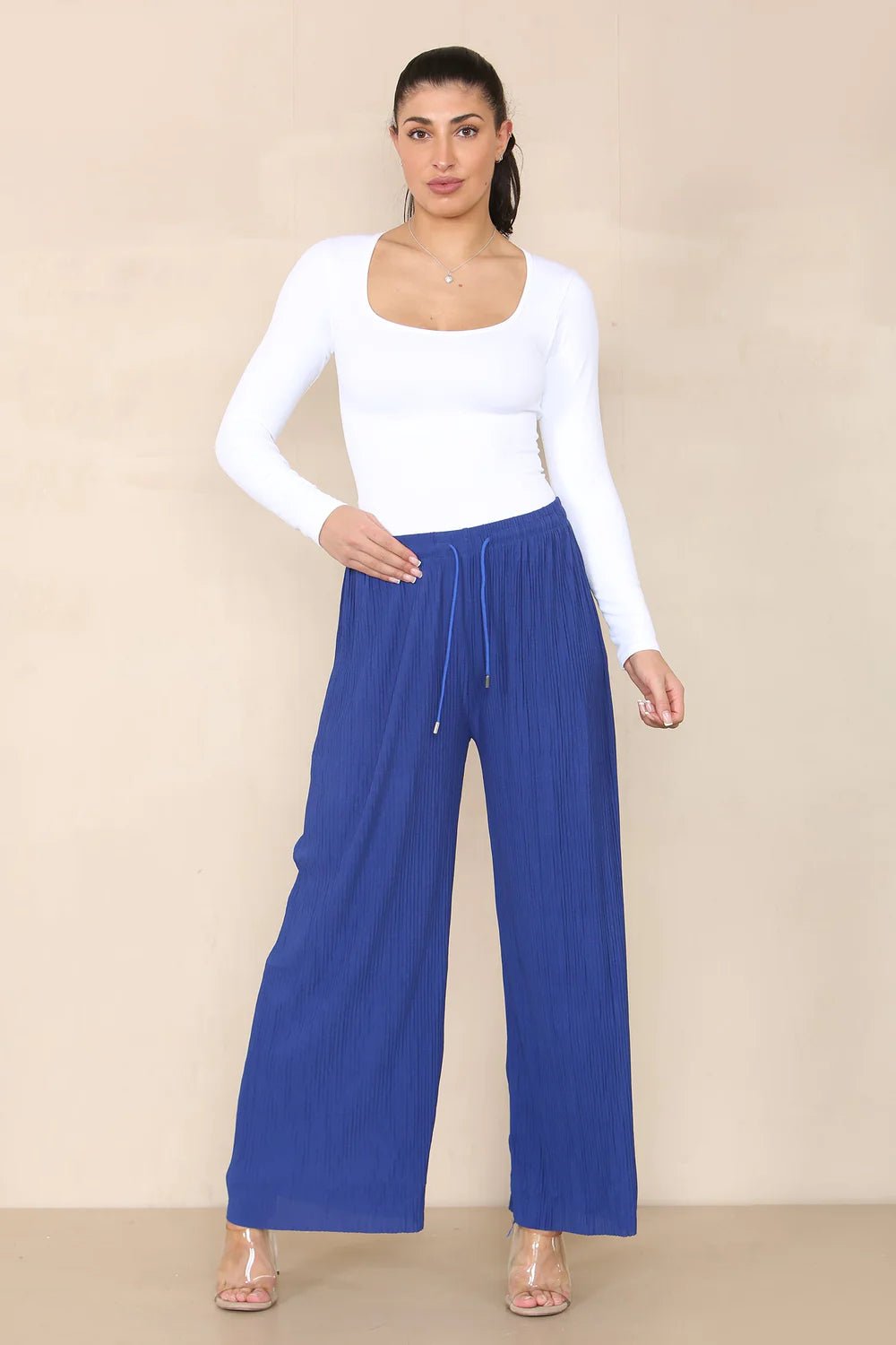 Hallie Plain Pleated Trousers - Pinkpie